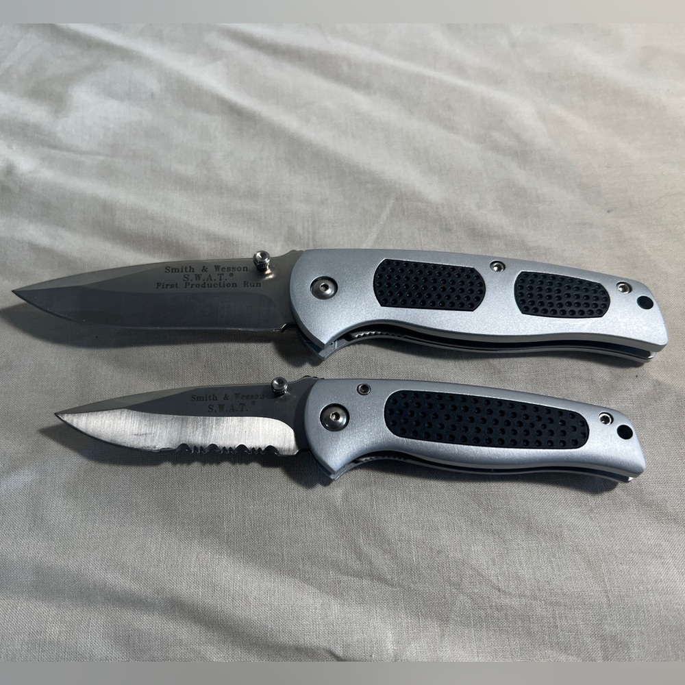 S & W pair vintage folders